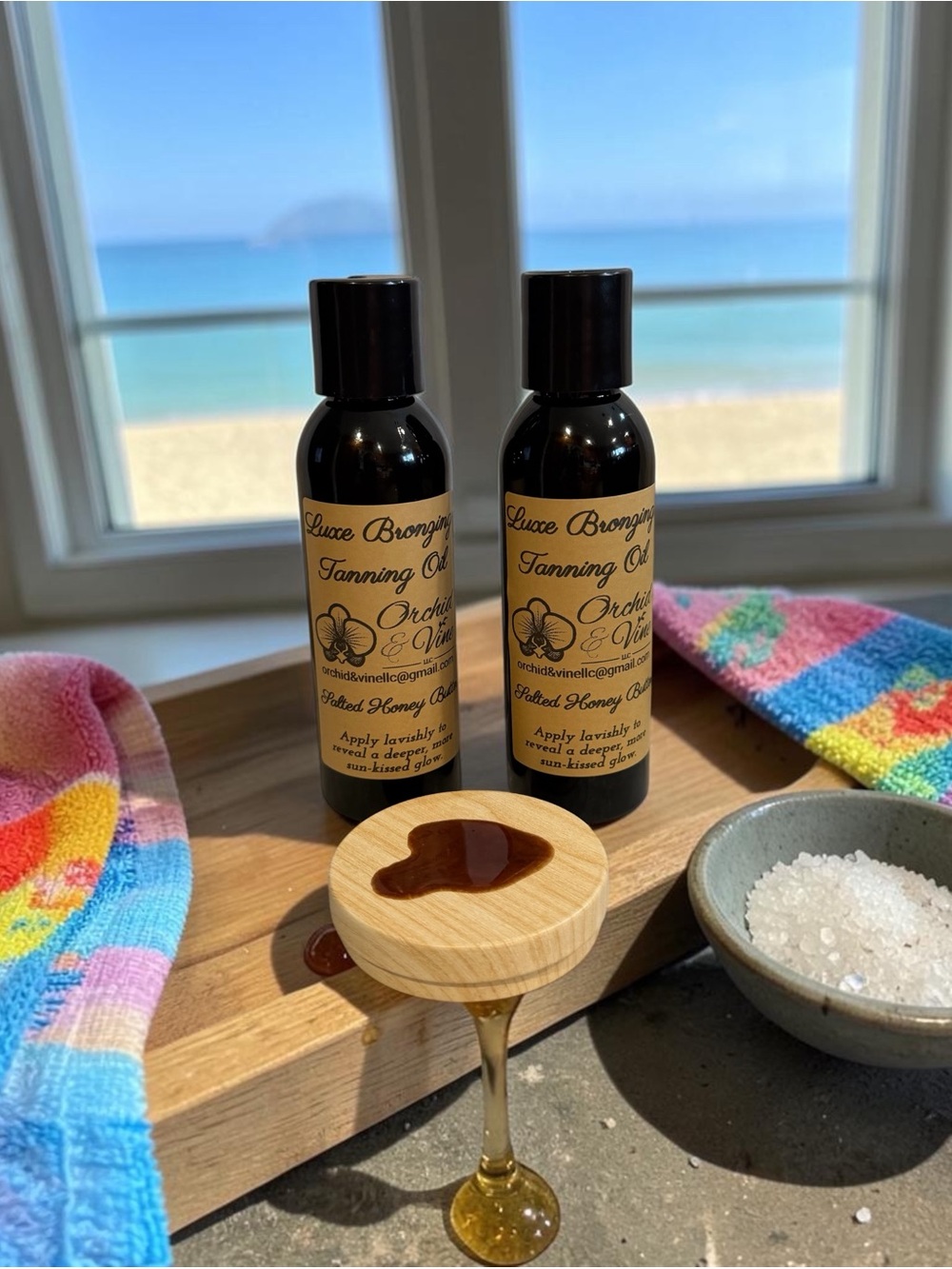 Orchid & Vine Luxe Bronzing Tanning Oil -  Salted Honey Butter